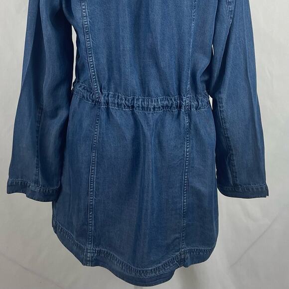 J Jill Boho Hippie Festival Coastal Grandma Blue Jean Jacket Size S - Picture 7 of 12